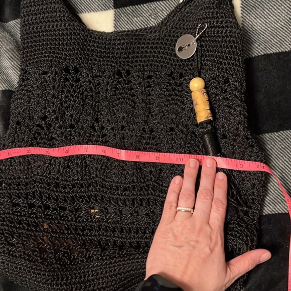 EUC The Sak McClaren Crochet Tote Purse with attached wristlet. Black. - Picture 17 of 17